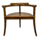 Chalet-style carved wooden tripod armchair