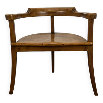 Fauteuil tripode bois sculpté style chalet