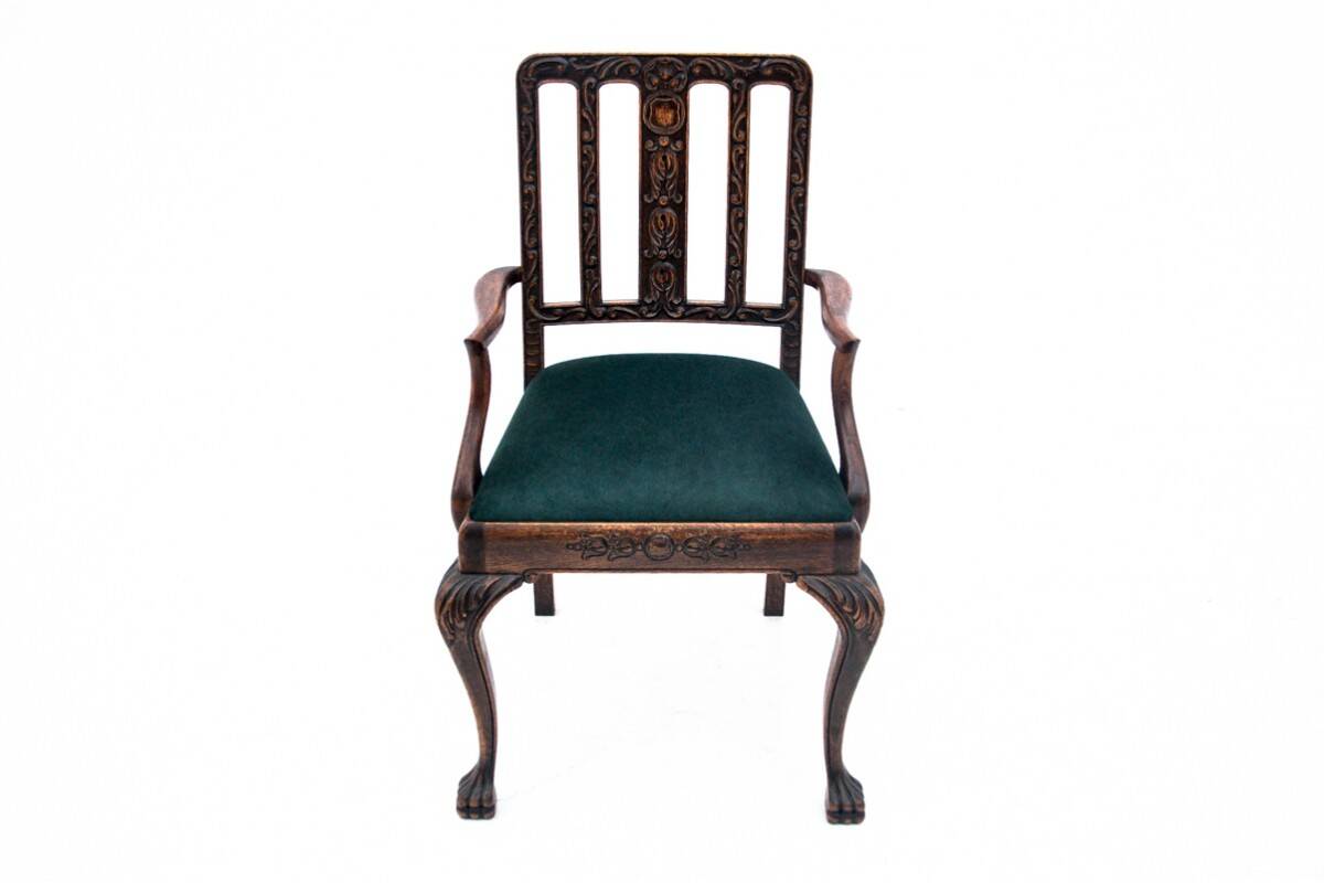 Chippendale style armchair, circa 1900. After renovation.