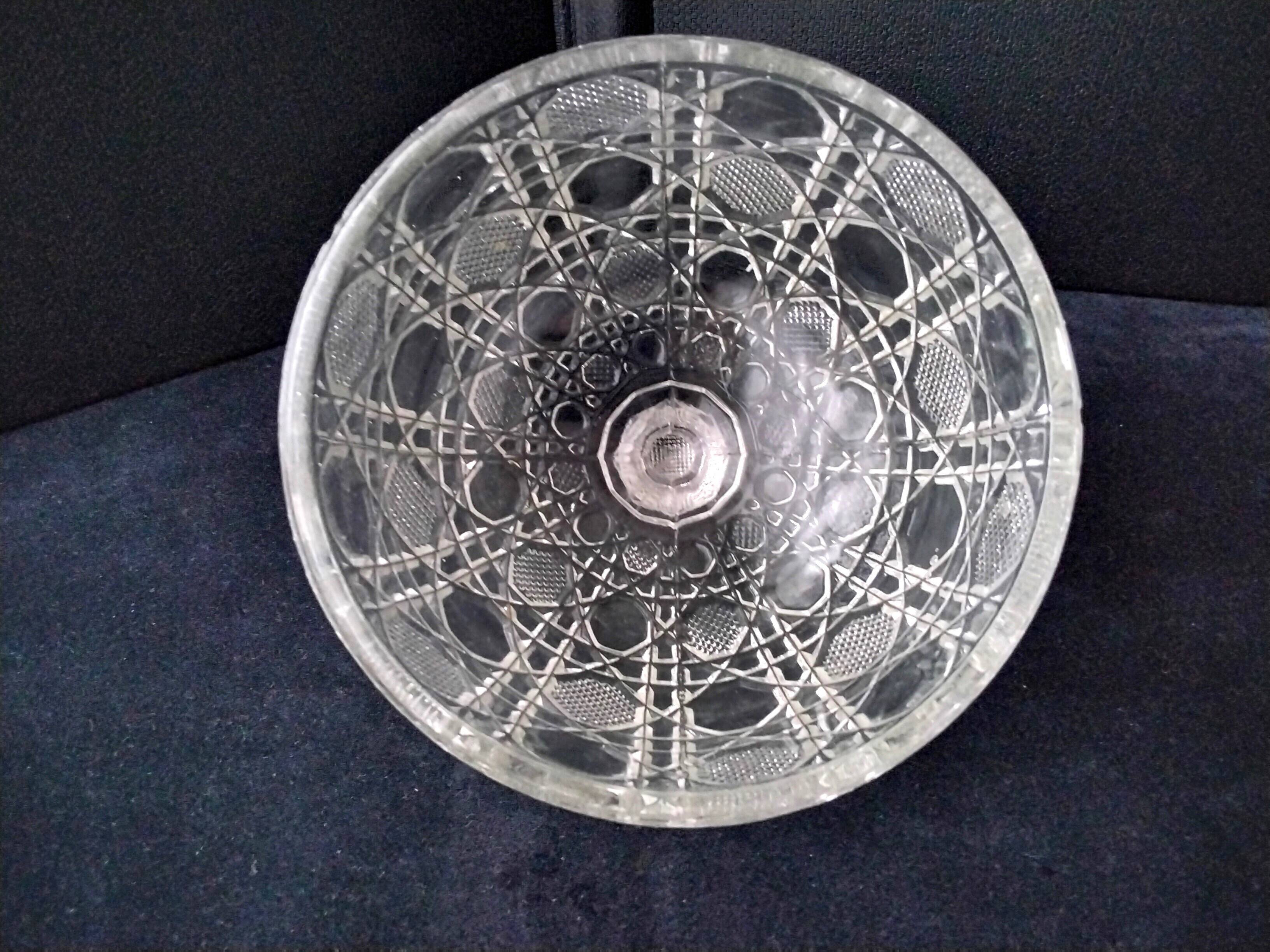 Antique pressed glass cheese bell