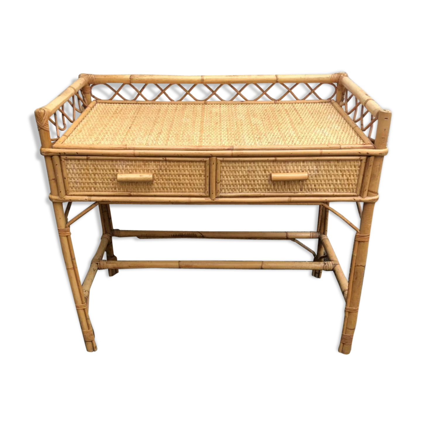 Rattan desk