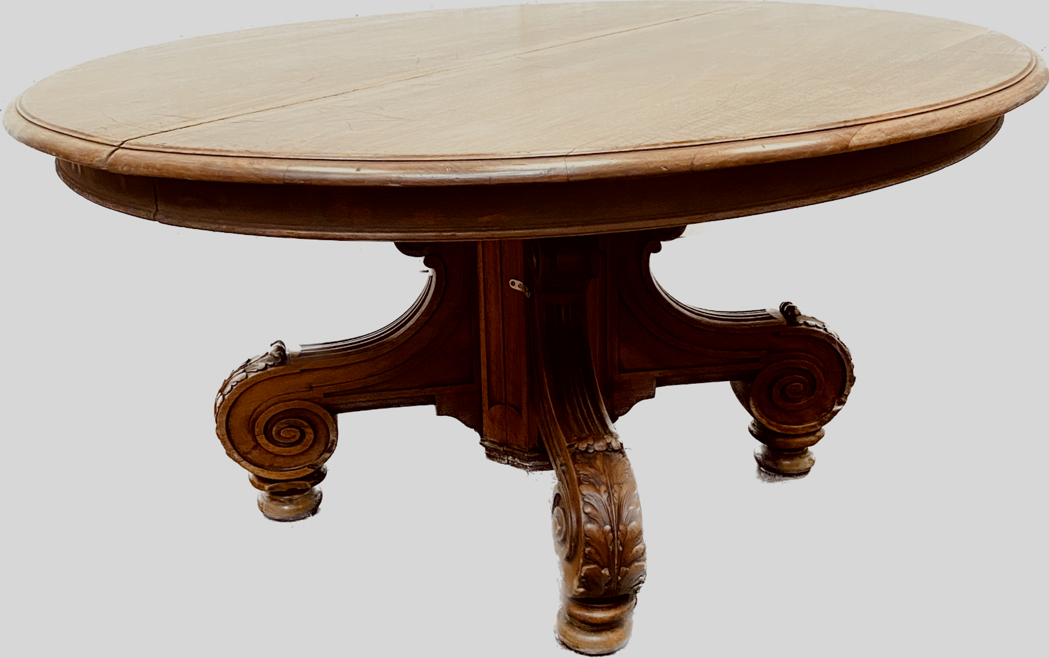 Table Napoleon III has central base in solid walnut nineteenth century