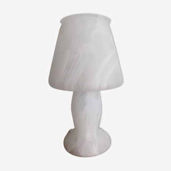 Lampe en verre forme champignon