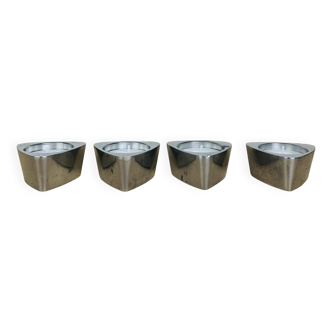 4 aluminum triangle candle holders, Ikea