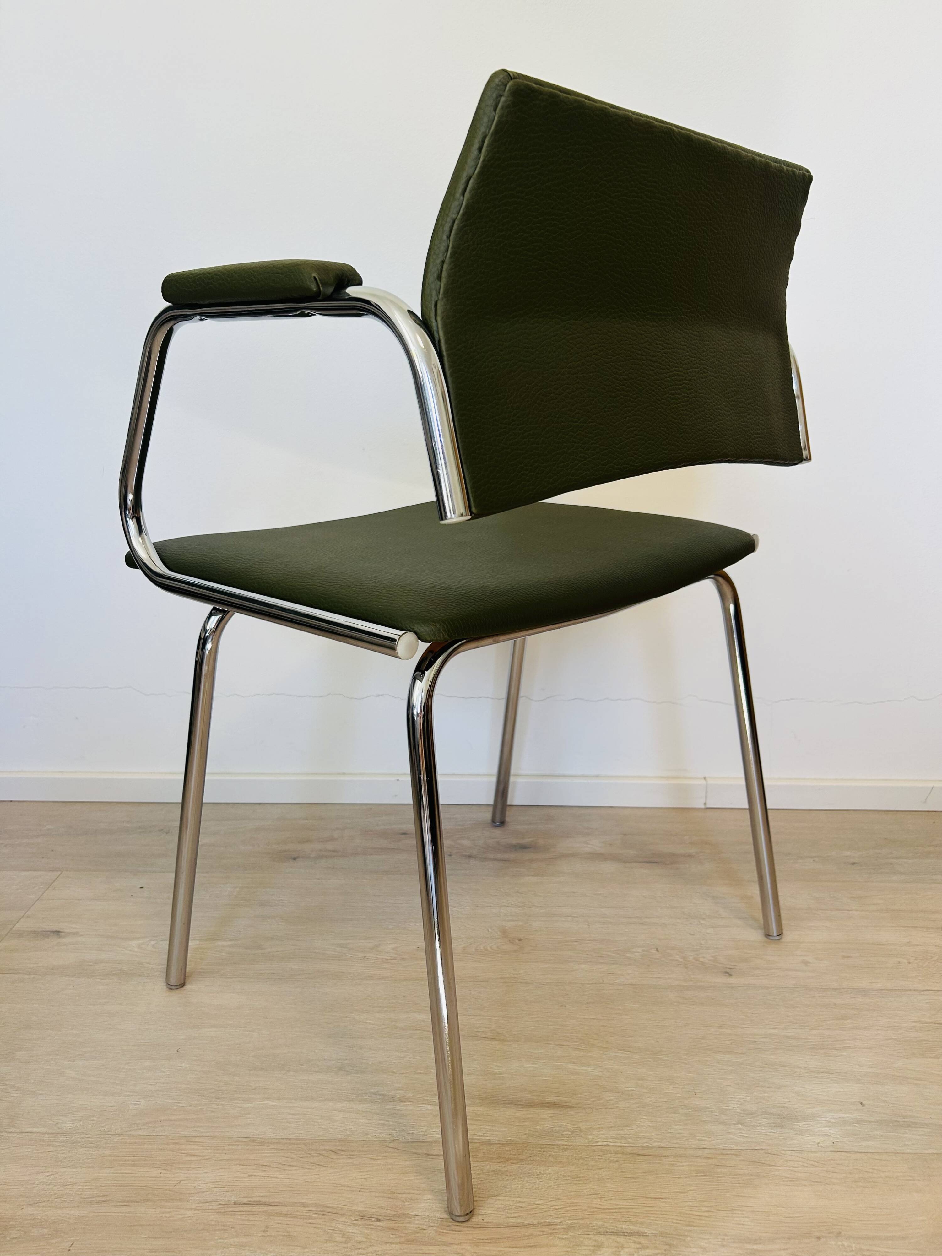 Fully Restored Olive Office Chair by Kovona from Czechoslovakia 1970’s