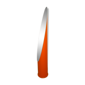 Miroir lipstick par Roger Lecal pour Chabrières années 70 158x25cm