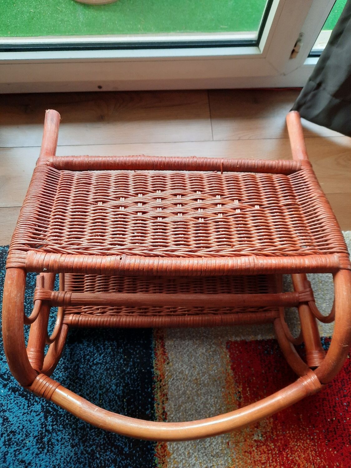 Rattan magazine holder