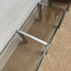 Set of 3 vintage nesting tables – Chrome metal & smoked glass