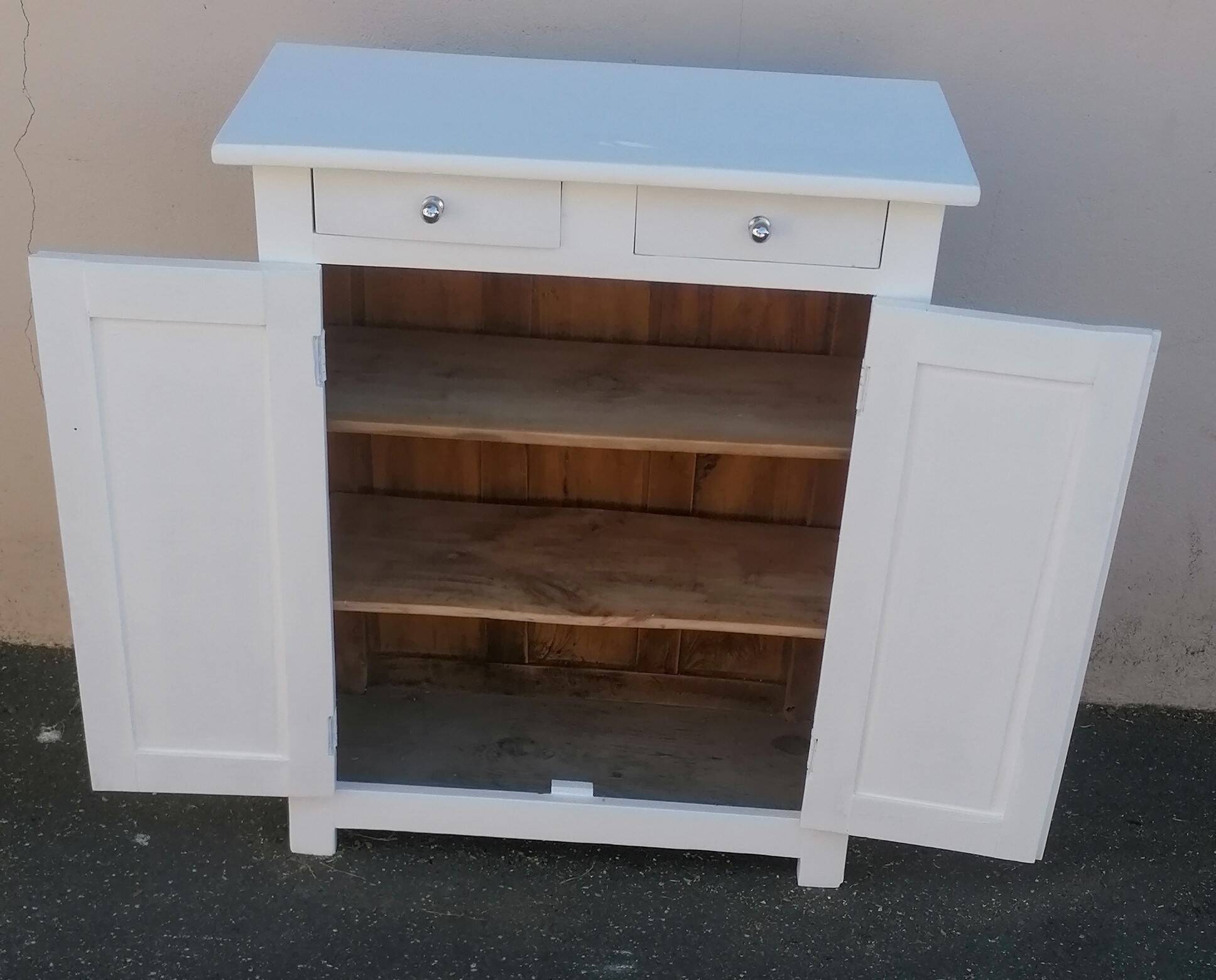 Very beautiful vintage Parisian furniture with 2 white doors from 1940