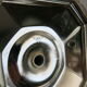 Right candle holder in silver metal from BMF West-Germany