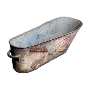 Baignoire ancienne en zinc époque