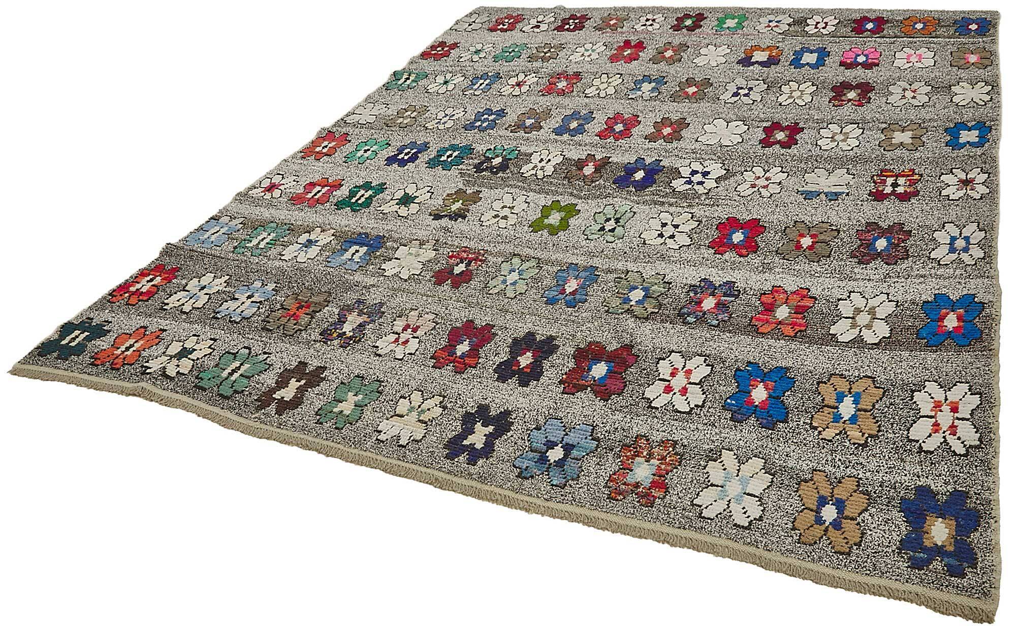 Handwoven Turkish Recycled Boho Rug 272 cm x 340 cm
