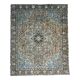 1970s Vintage Persian Handmade Wool Cotton Light Brown Area Rug 280x344