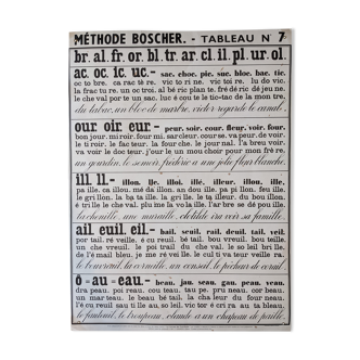 Affiche ancienne vintage lettres