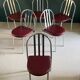 Set of six Mallet Stevens type chairs. 1970s