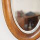Miroir ovale en bois d'artisan 28x49cm