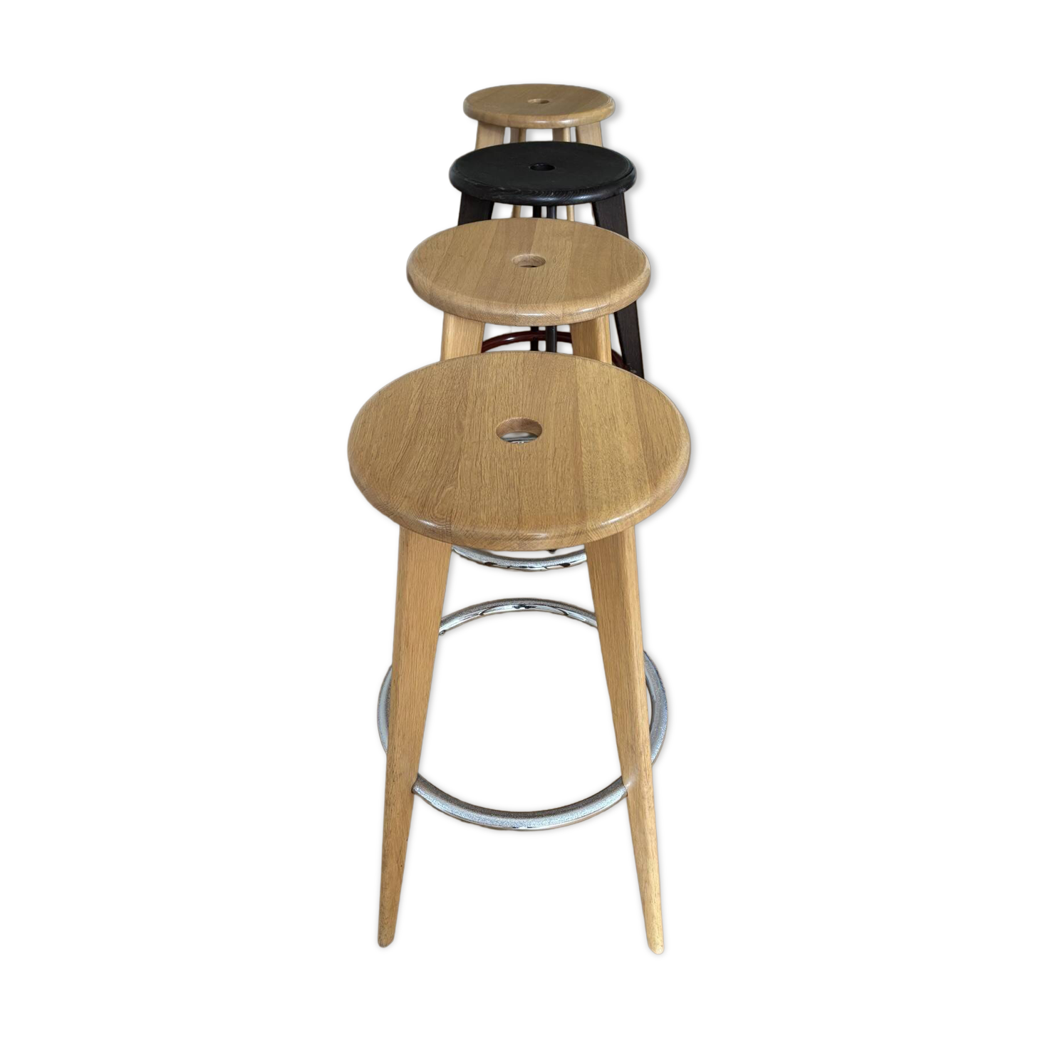 4 Jean Prouvé bar stools - Vitra Edition 2002