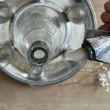 Glass and silver-plated liqueur service