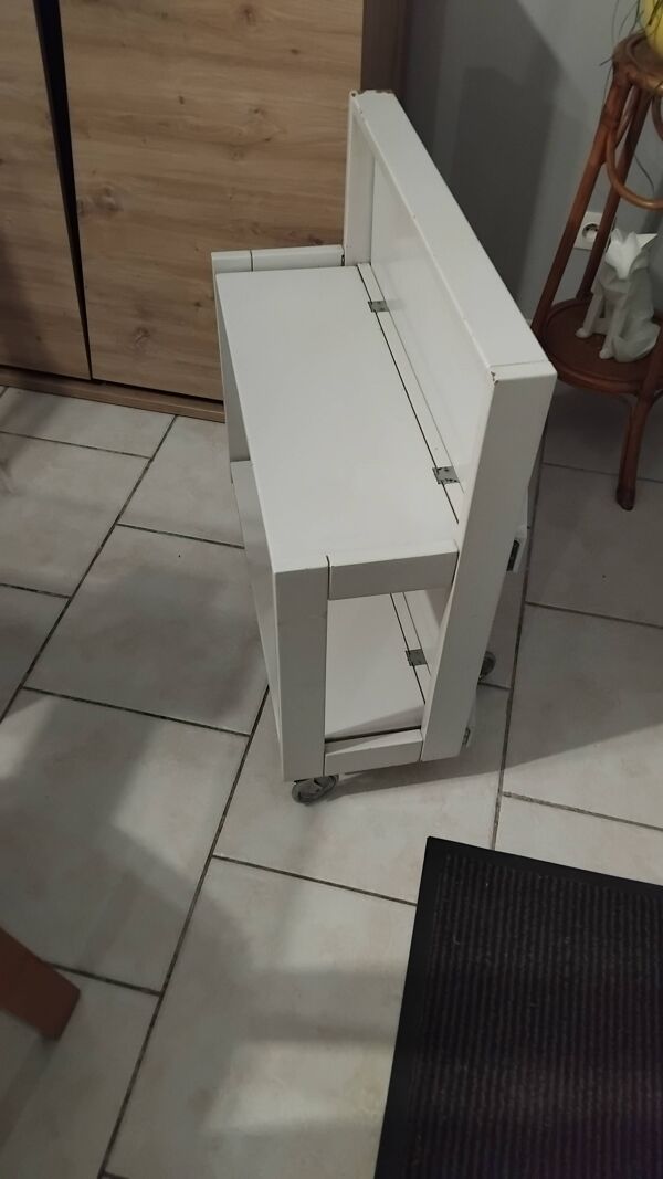 Desserte pliante TOBIA par CIATTI laqué blanc vintage design ITALIE