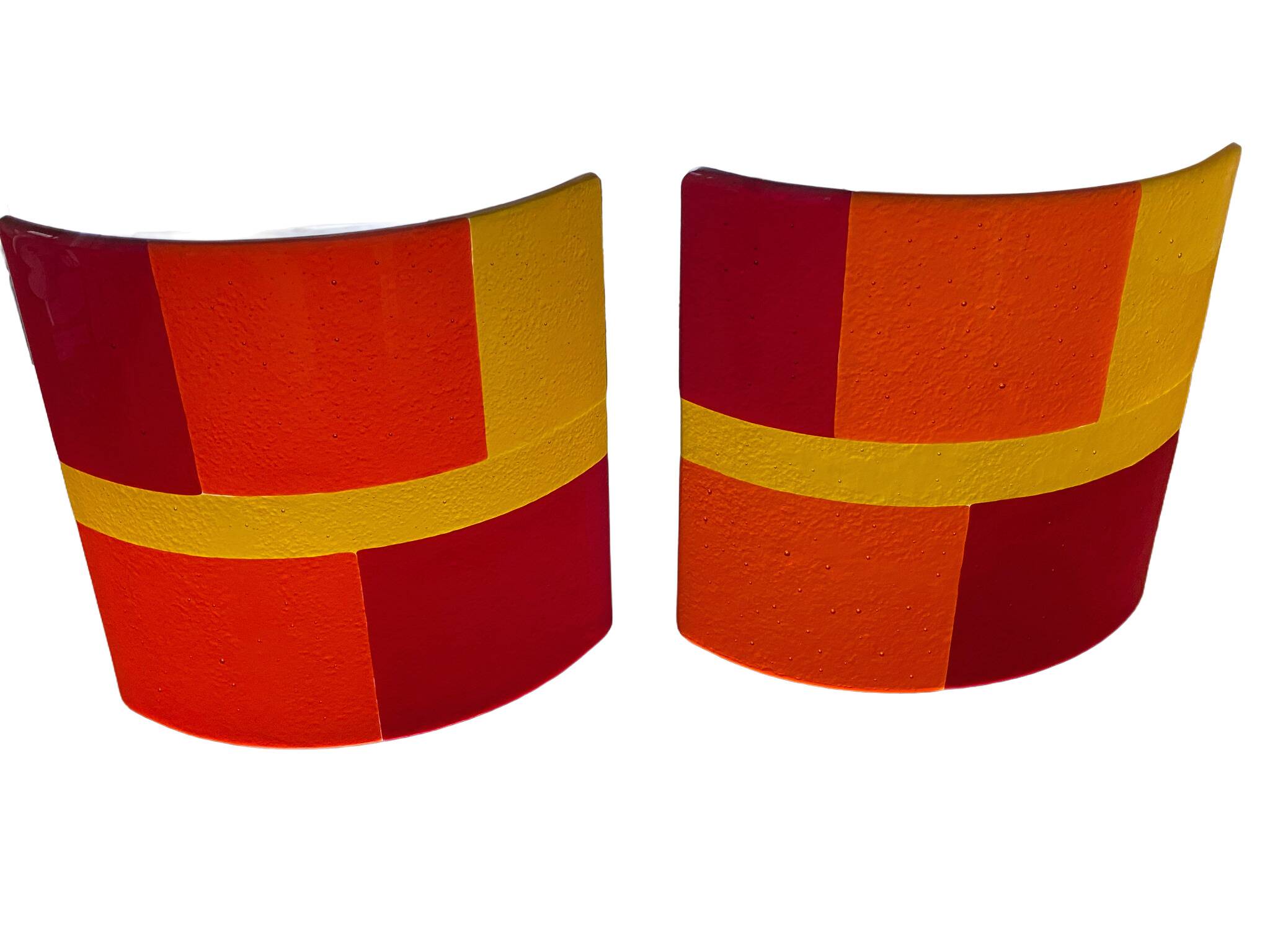 Pair of Italian wall lights in Murano glass from the 1980s.