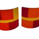 Pair of Italian wall lights in Murano glass from the 1980s.