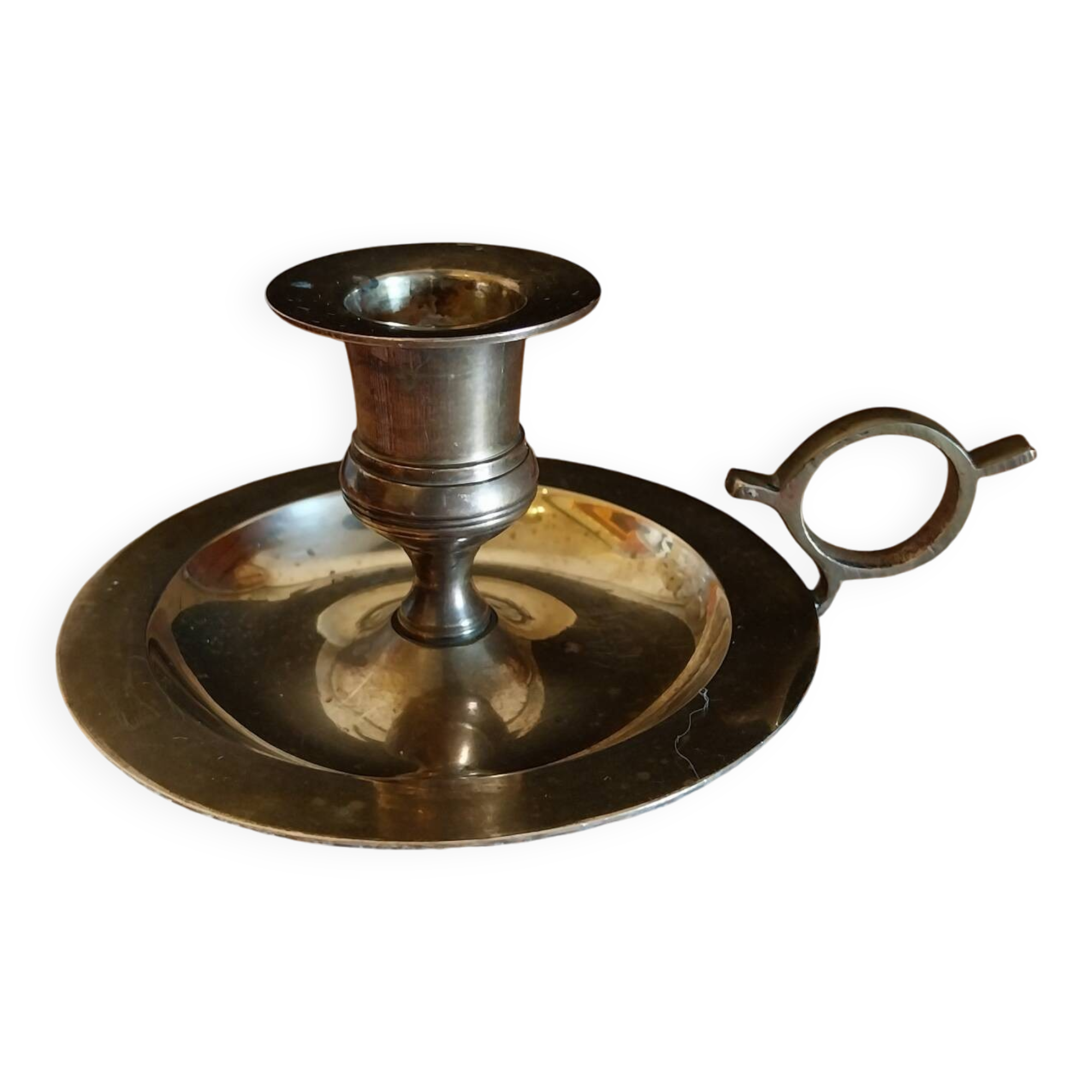 Antique brass bedroom candlestick