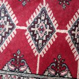 Tapis vintage ouzbek Boukhara fait main en laine – 126 x 181 cm – années 1960