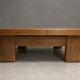 Brutalist coffee table / side table in oak – 1970s