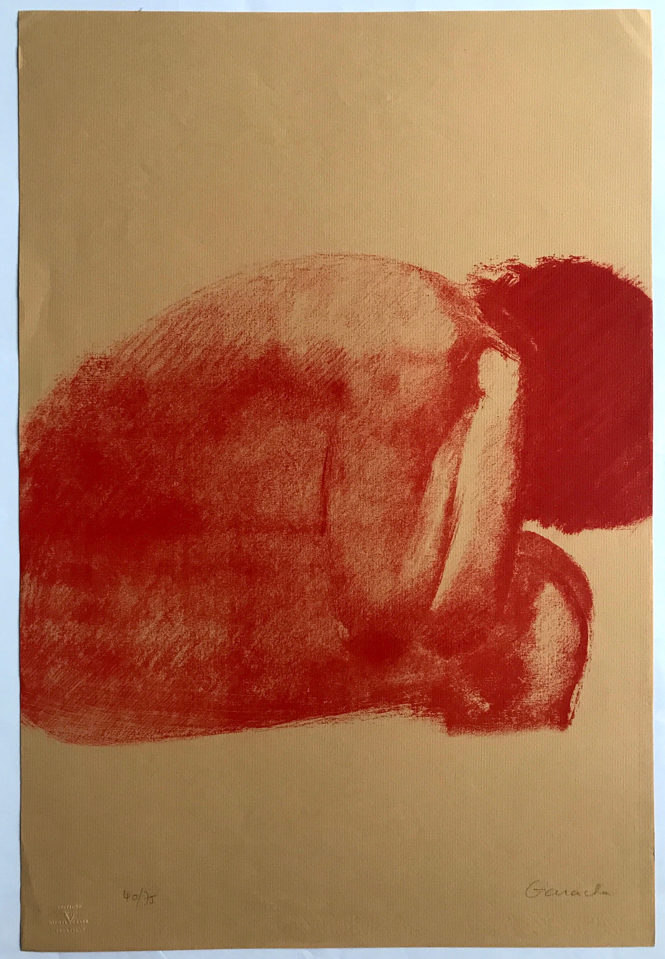 Original lithograph signed and numbered in pencil by Claude Garache, Untitled, 1981