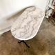 Bistro table in gray marble and cast iron
