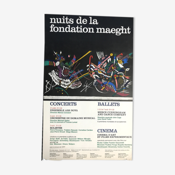 Affiche originale, Nuits de la Fondation Maeght, 1971