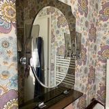 Illuminated bathroom wall mirror 70s