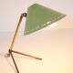 Lampe cocotte pinocchio laiton et acier laqué vert