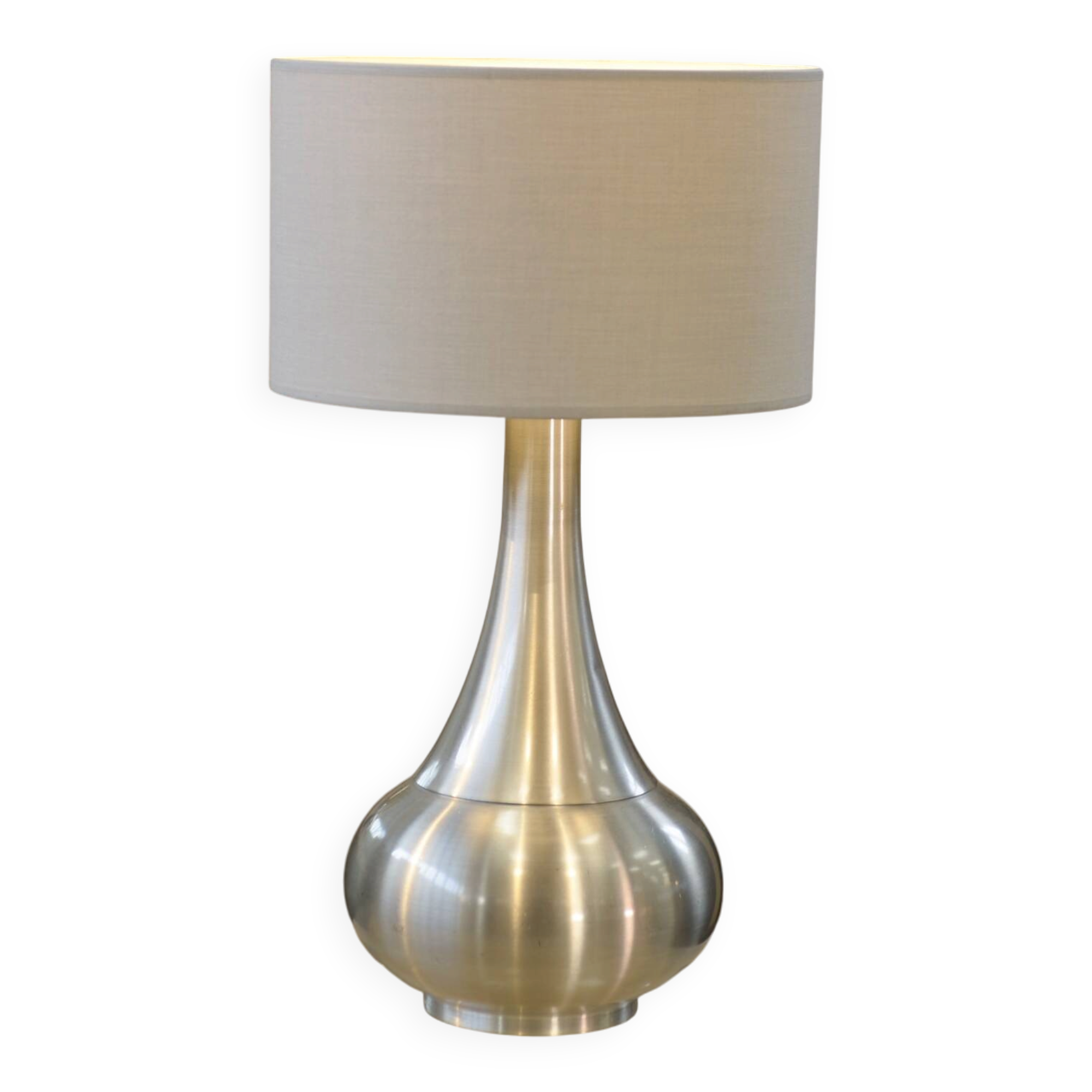 Lampe design en aluminium brossé 1970’s