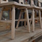 Set of 3 beech chairs 1960