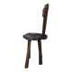 French nursing chair hand-carved in chestnut around 1760