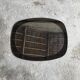 Space Age wall mirror ovoid smoked glass - design 1970