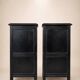 Pair of bedside tables — Art Deco style — Solid black stained oak