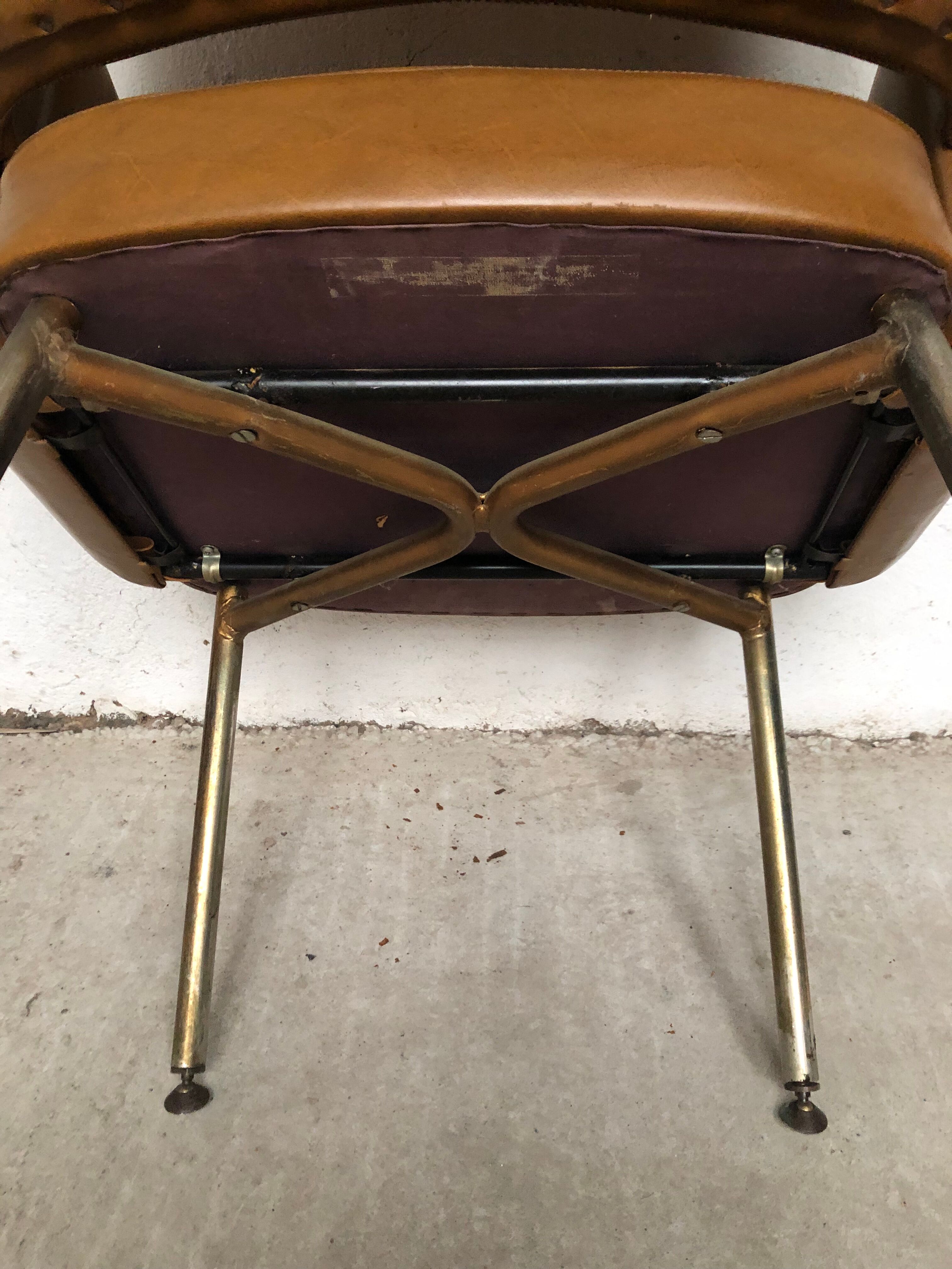 Armchair imitation leather Marc and Pierre Simon for Airborne 60s