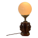 ▪️Art Deco Ceramic and Globe Lamp Stylized Shell Brown and Gold