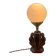 ▪️Art Deco Ceramic and Globe Lamp Stylized Shell Brown and Gold
