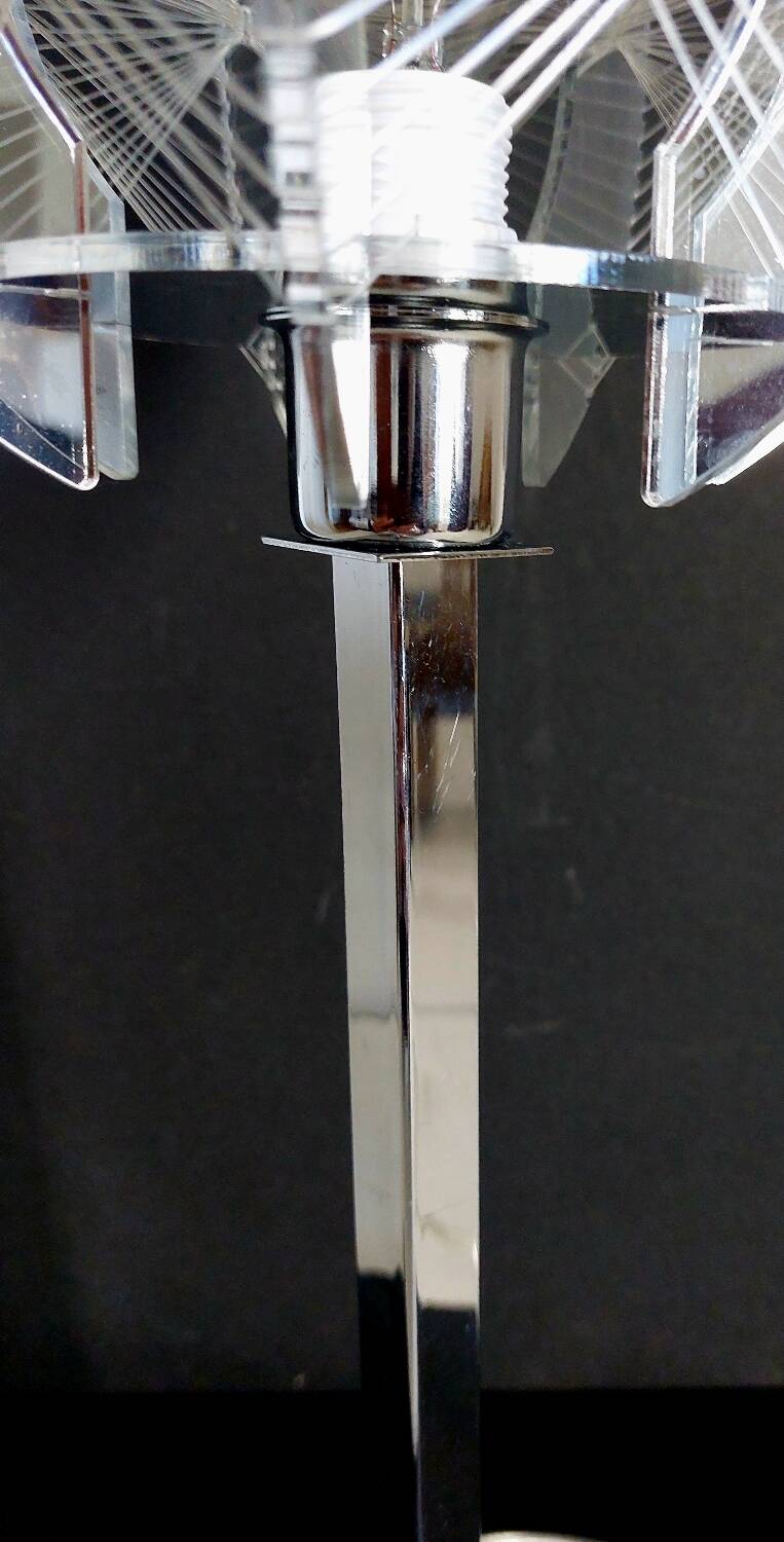 90's wired chrome design lamp