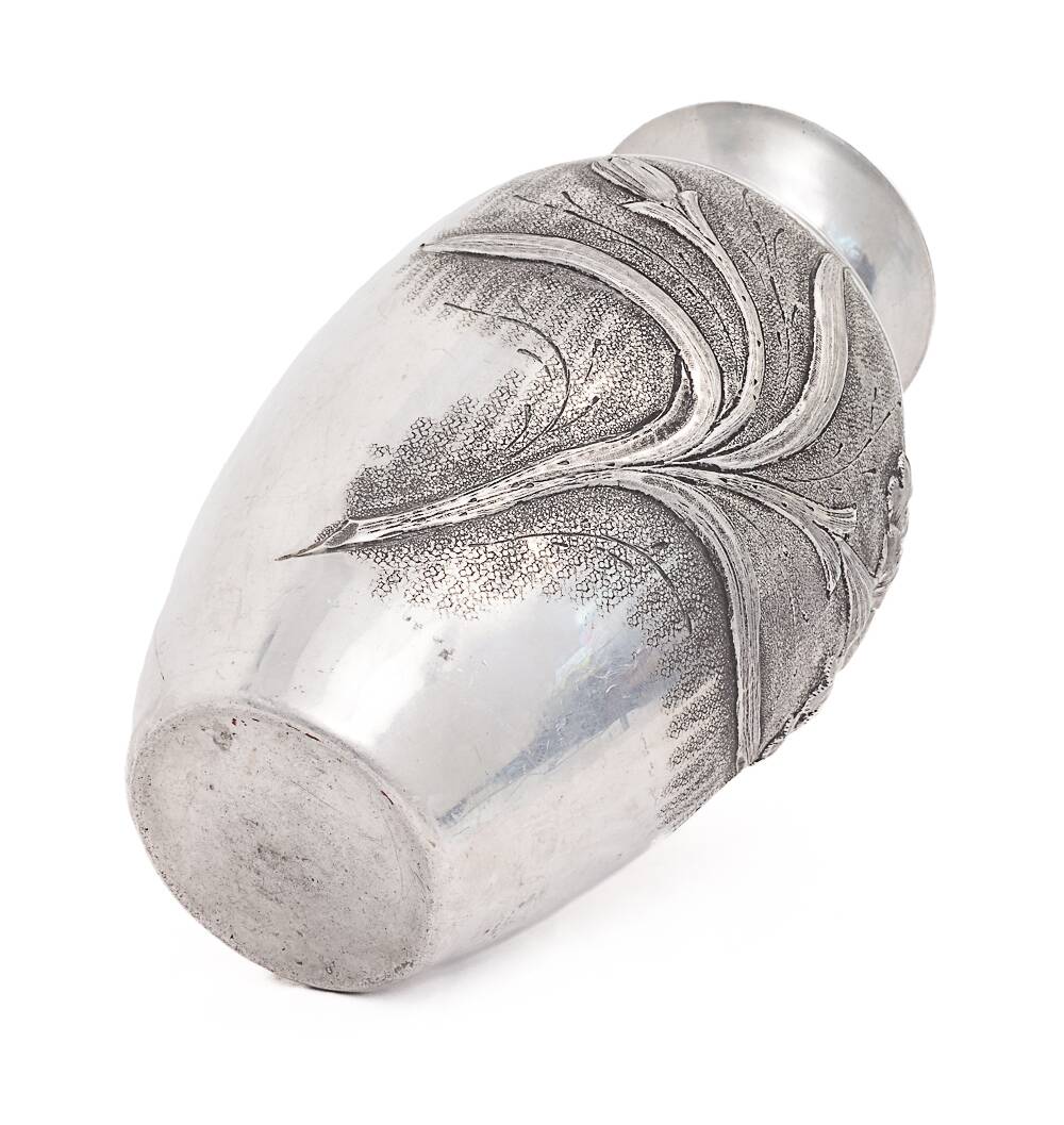 Art Nouveau pewter vase