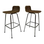 Set of 4 vintage bar stools Dirk van Sliedregt Rohe Noordwolde 1960's