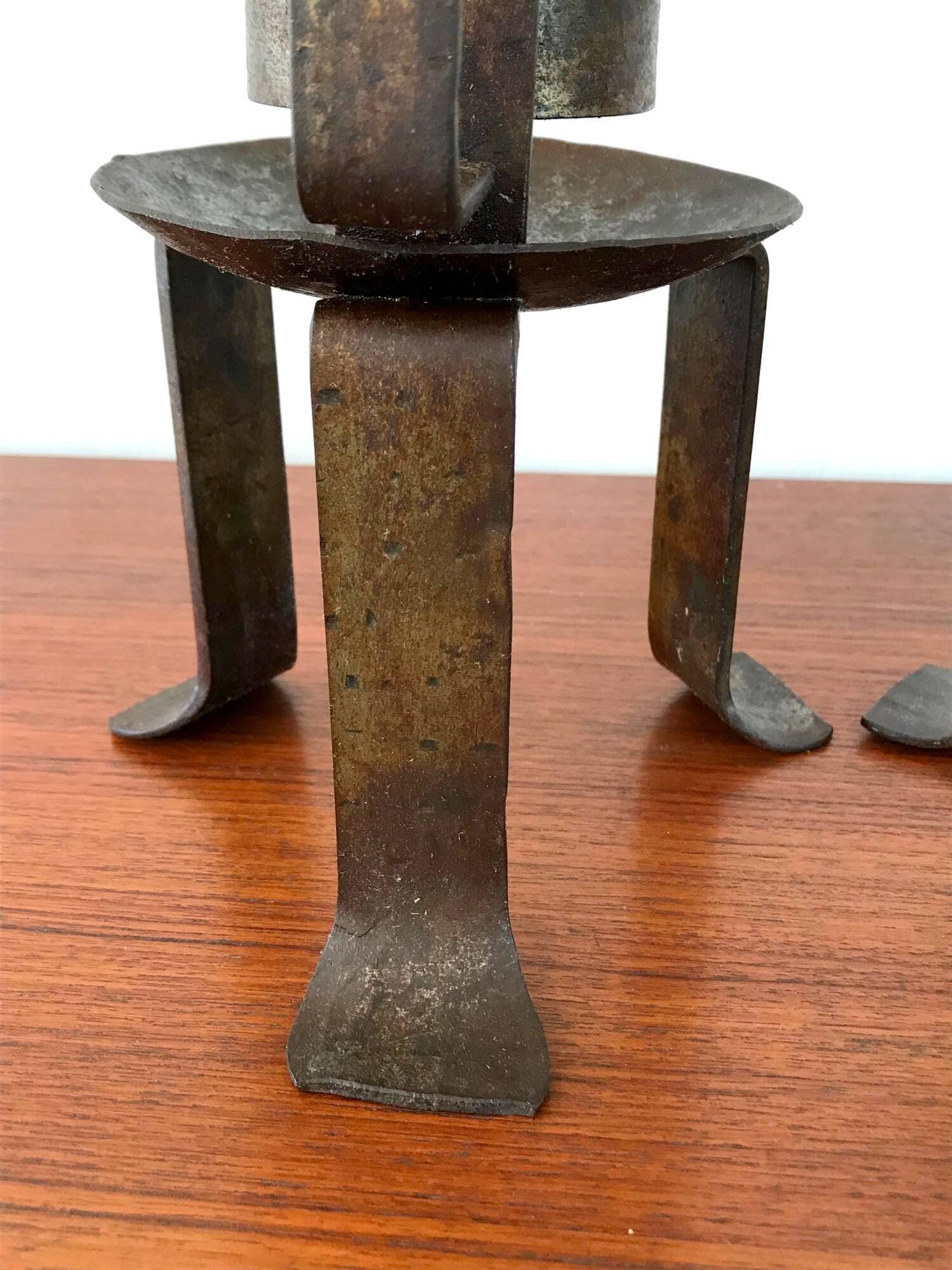 Vintage wrought iron candle holders from the 70s