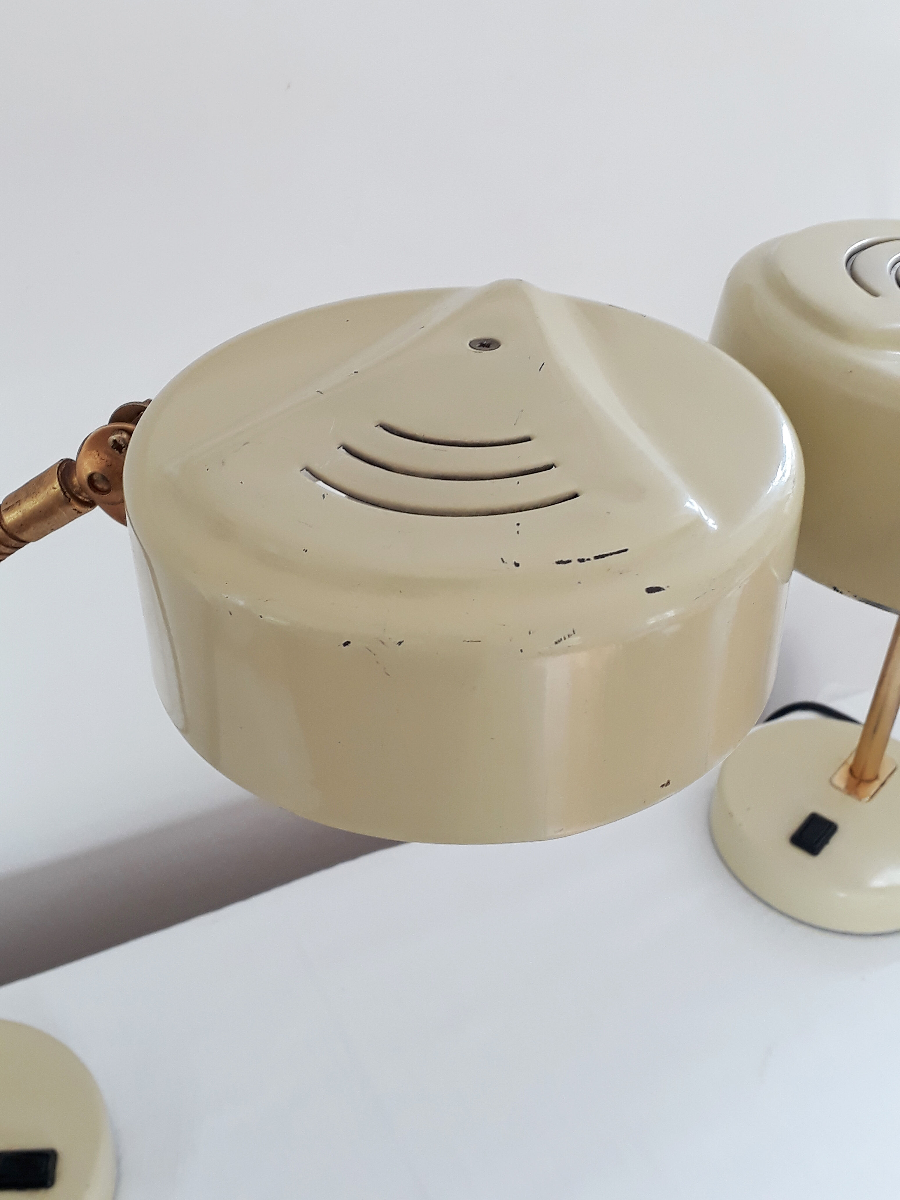 Paire de lampes de bureau vintage années 40 60