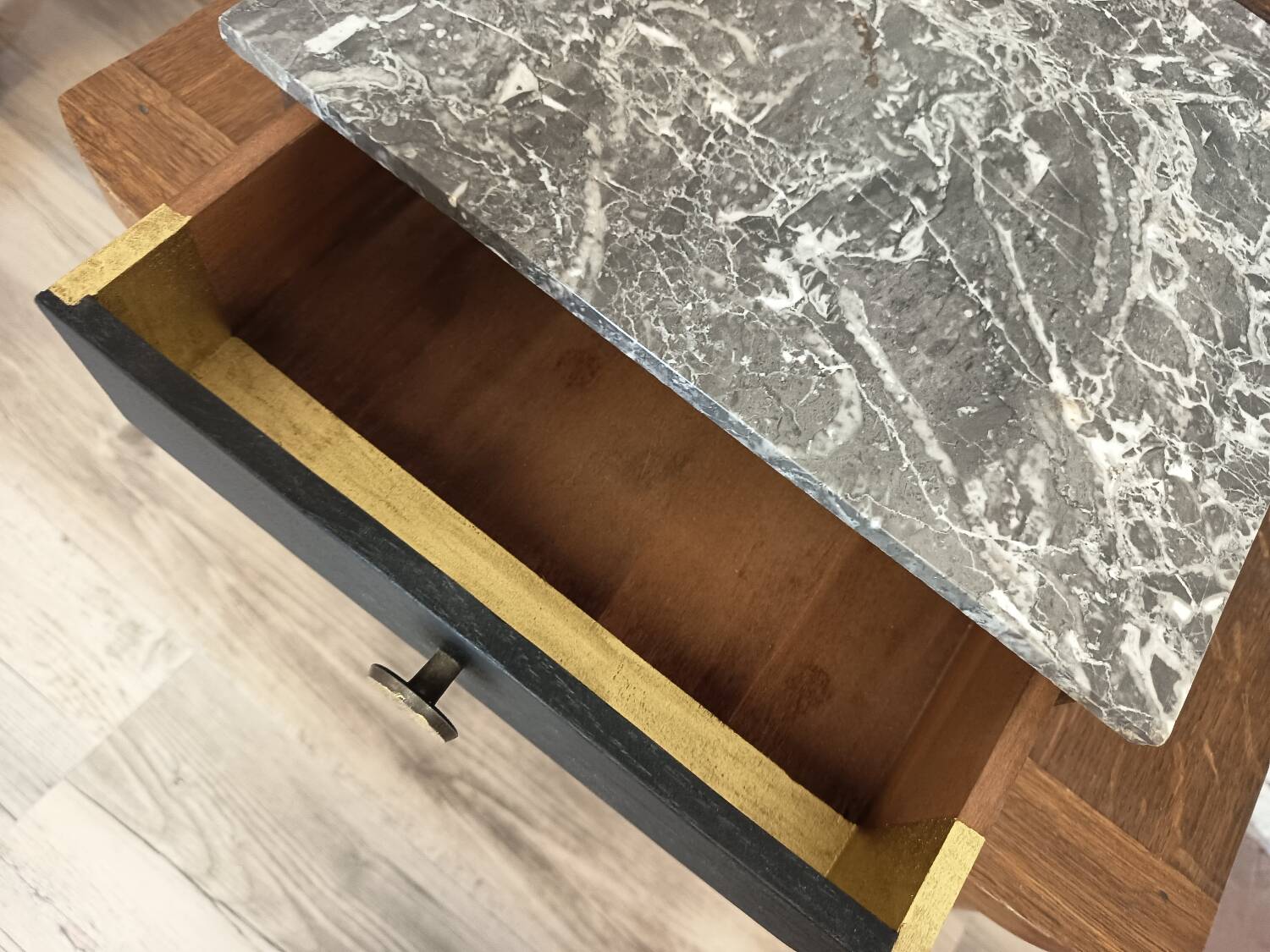 50s stained bedside table