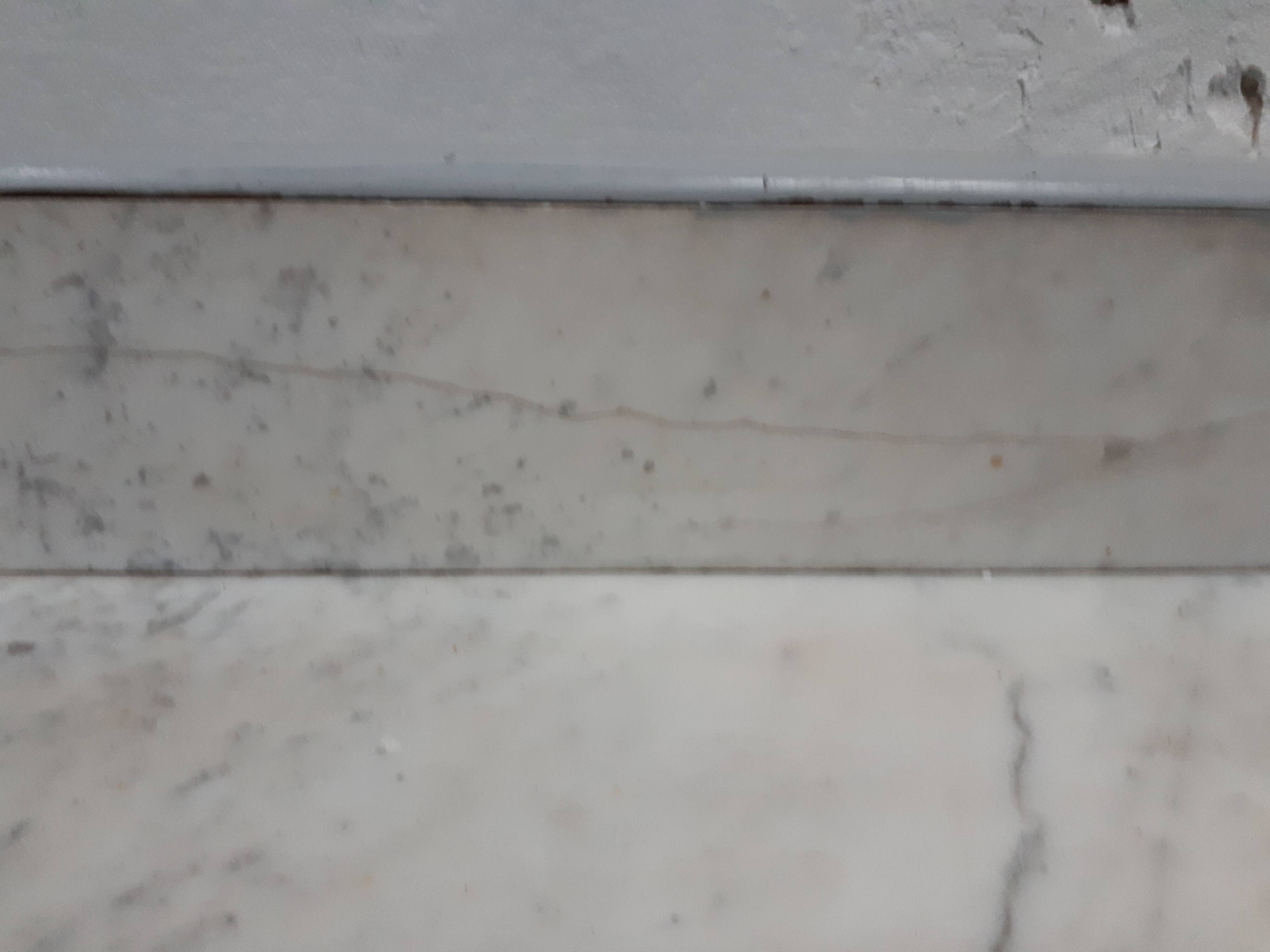 Old shelf shelf drawer gray marble tray 1900