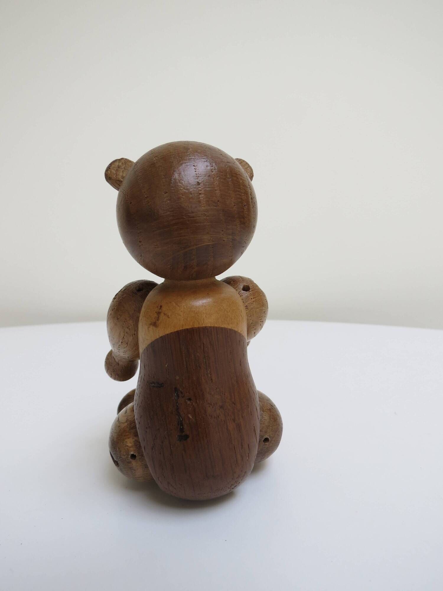 Set of 3 1960s Kay Bojesen Vintage Wooden Toy Monkey Elephant Bear Danish