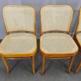Set of 4 Bentwood Chairs No. 811 after Hoffmann, 1990s